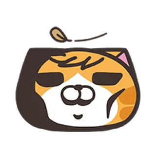 😑 emoji 白爛貓☆動態表情貼☆第6彈 Telegram sticker 4 of 41
