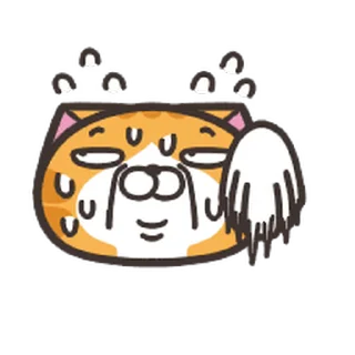 😥 emoji 白爛貓☆動態表情貼☆第6彈 Telegram sticker 19 of 41