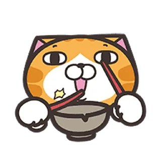 🥣 emoji 白爛貓☆動態表情貼☆第6彈 Telegram sticker 20 of 41