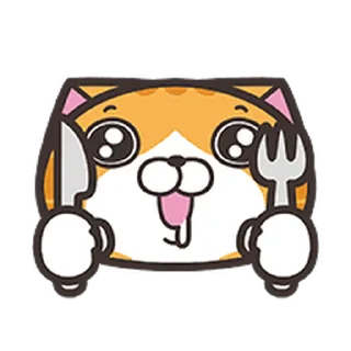 🤤 emoji 白爛貓☆動態表情貼☆第6彈 Telegram sticker 8 of 41