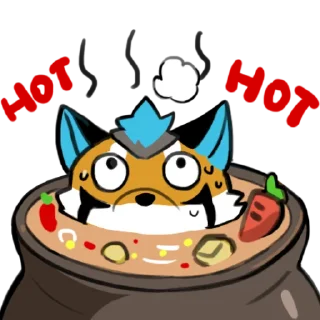 🥵 emoji 焦糖狼狼 Telegram sticker 19 of 67