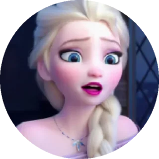 😟 emoji Elsa Frozen Telegram sticker 24 of 24