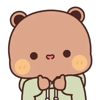Sticker from brown cutie