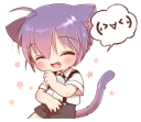 😂 emoji Boy of a black cat @stickerscar Telegram sticker 11 of 40