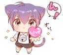 ❤️ emoji Boy of a black cat @stickerscar Telegram sticker 18 of 40