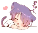 😴 emoji Boy of a black cat @stickerscar Telegram sticker 16 of 40