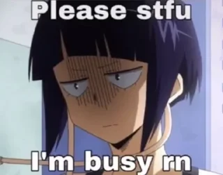 😒 emoji Anime Meme Telegram sticker 7 of 25