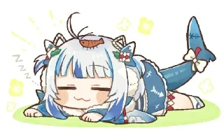 😴 emoji Gura和宝宝的奇奇怪怪 Telegram sticker 10 of 120