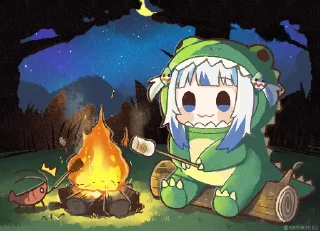 🤍 emoji Gura和宝宝的奇奇怪怪 Telegram sticker 22 of 120