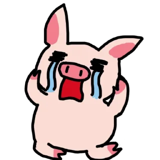 😭 emoji 觀賞用連豬連狗腦魔 Telegram sticker 16 of 52