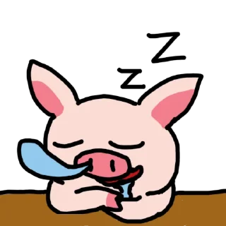 😴 emoji 觀賞用連豬連狗腦魔 Telegram sticker 21 of 52