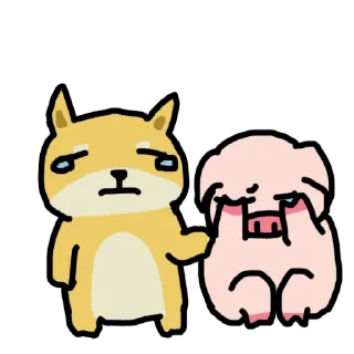 😭 emoji 觀賞用連豬連狗腦魔 Telegram sticker 24 of 52