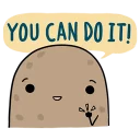 💪 emoji Life is Potato Telegram sticker 19 of 40