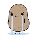 😭 emoji Life is Potato Telegram sticker 22 of 40