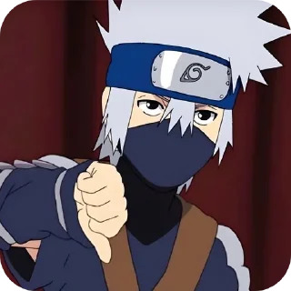 👎 emoji Kakashi — @stckrRobot Telegram sticker 16 of 26