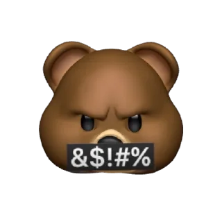 🤬 emoji Bear Telegram sticker 9 of 15