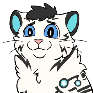 🙃 emoji 白虎 WhiteTiger Telegram sticker 17 of 120