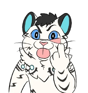🥵 emoji 白虎 WhiteTiger Telegram sticker 12 of 120