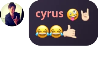 😂 emoji cyrus ganteng Telegram sticker 6 of 120