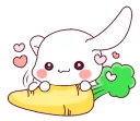 ❤ emoji Ultra-small rabbit @tikelku Telegram sticker 8 of 41