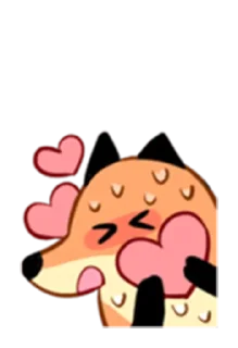 😍 emoji 狐狐好朋友 Telegram sticker 17 of 40