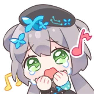 😊 emoji 洛天依9th生日纪念 Telegram sticker 11 of 14