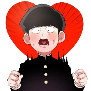 😍 emoji Mob phycho @mangaenglish Telegram sticker 9 of 30