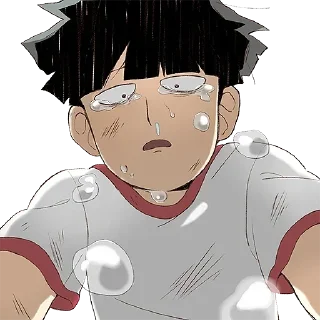 😭 emoji Mob phycho @mangaenglish Telegram sticker 11 of 30