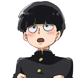 😳 emoji Mob phycho @mangaenglish Telegram sticker 7 of 30