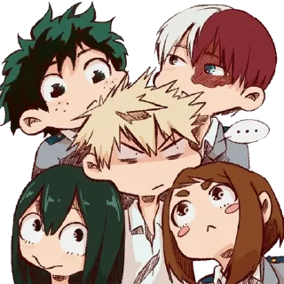 🤗 emoji DEKU @ANIMESTICKERCHANNEL Telegram sticker 1 of 80