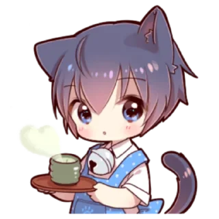 🍓 emoji Little Cat Boy ; @Leefanogavin Telegram sticker 17 of 100