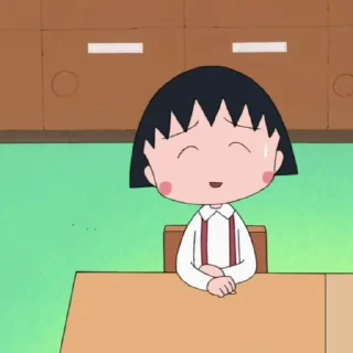 Sticker from Chibi Maruko 𔘓 @lilbebekuromi