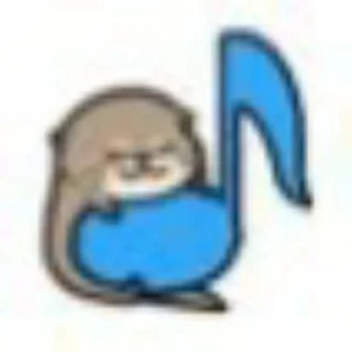 🎼 emoji Otter Telegram sticker 7 of 8
