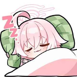 😴 emoji ブルーアーカイブ/Blue Archive/碧蓝档案/蔚蓝档案/블루 아카이브 sticker包 @Uindobureka Telegram sticker 22 of 105