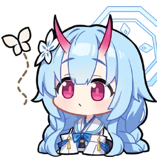 😶 emoji ブルーアーカイブ/Blue Archive/碧蓝档案/蔚蓝档案/블루 아카이브 sticker包 @Uindobureka Telegram sticker 20 of 105