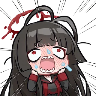 😣 emoji ブルーアーカイブ/Blue Archive/碧蓝档案/蔚蓝档案/블루 아카이브 sticker包 @Uindobureka Telegram sticker 8 of 105