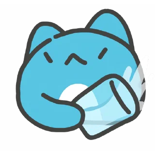 🫗 emoji 咖波 視像 Emoji ① @Capoo_Stickers Telegram sticker 20 of 32