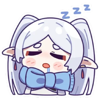😴 emoji 芙莉莲 @zhaxia_cn Telegram sticker 5 of 8