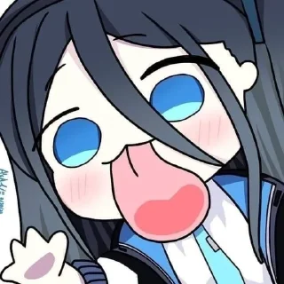 👅 emoji Chibi 👅 :: @CuteStickerStore Telegram sticker 17 of 20