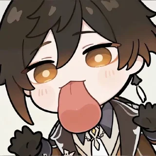 👅 emoji Chibi 👅 :: @CuteStickerStore Telegram sticker 10 of 20