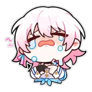 😭 emoji 三月七  #崩坏:星穹铁道 @jinyi712 Telegram sticker 12 of 16