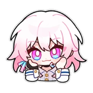 🤗 emoji 三月七  #崩坏:星穹铁道 @jinyi712 Telegram sticker 7 of 16