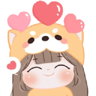 🥰 emoji Chubby Baby Girl - Shiba | @cutestickers4you Telegram sticker 15 of 40