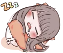😴 emoji Baby Chubby Girl [ ENG Ver. ] @wearexo Telegram sticker 22 of 40