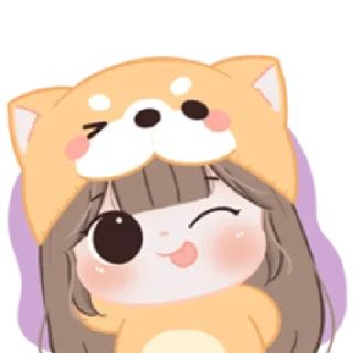 😜 emoji Chubby Baby Girl - Shiba | @cutestickers4you Telegram sticker 20 of 40