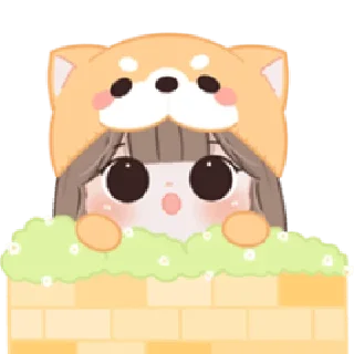 😮 emoji Chubby Baby Girl - Shiba | @cutestickers4you Telegram sticker 6 of 40
