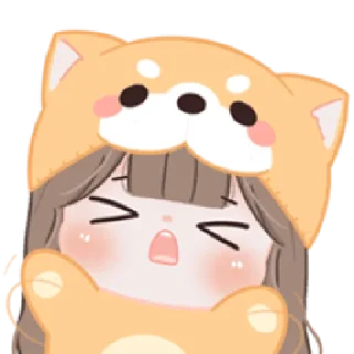 😫 emoji Chubby Baby Girl - Shiba | @cutestickers4you Telegram sticker 11 of 40