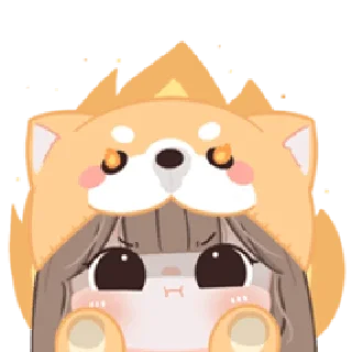 😡 emoji Chubby Baby Girl - Shiba | @cutestickers4you Telegram sticker 23 of 40