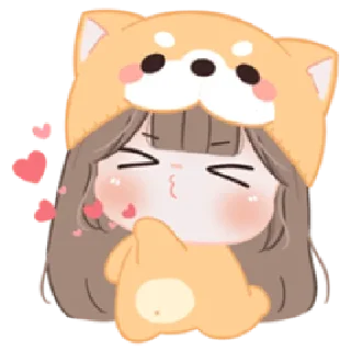 😘 emoji Chubby Baby Girl - Shiba | @cutestickers4you Telegram sticker 8 of 40
