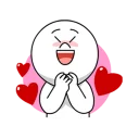 ❤ emoji LINE Characters in Love! Telegram sticker 7 of 40
